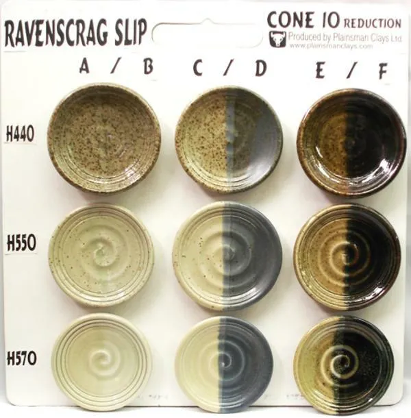 Ravenscrag Cone 10R Sample Board from Plainsman Clays