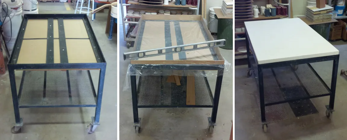 A plaster table