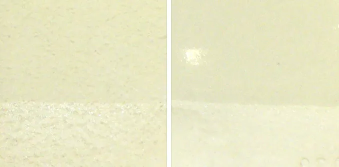 The de-airing process improves the smoothness of the fired surface