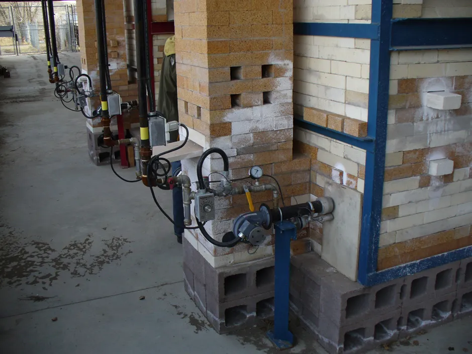 Rear of soda and salt kilns at the Medalta International Artists in Residence
