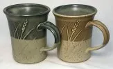 Two mugs with silky matte glaze