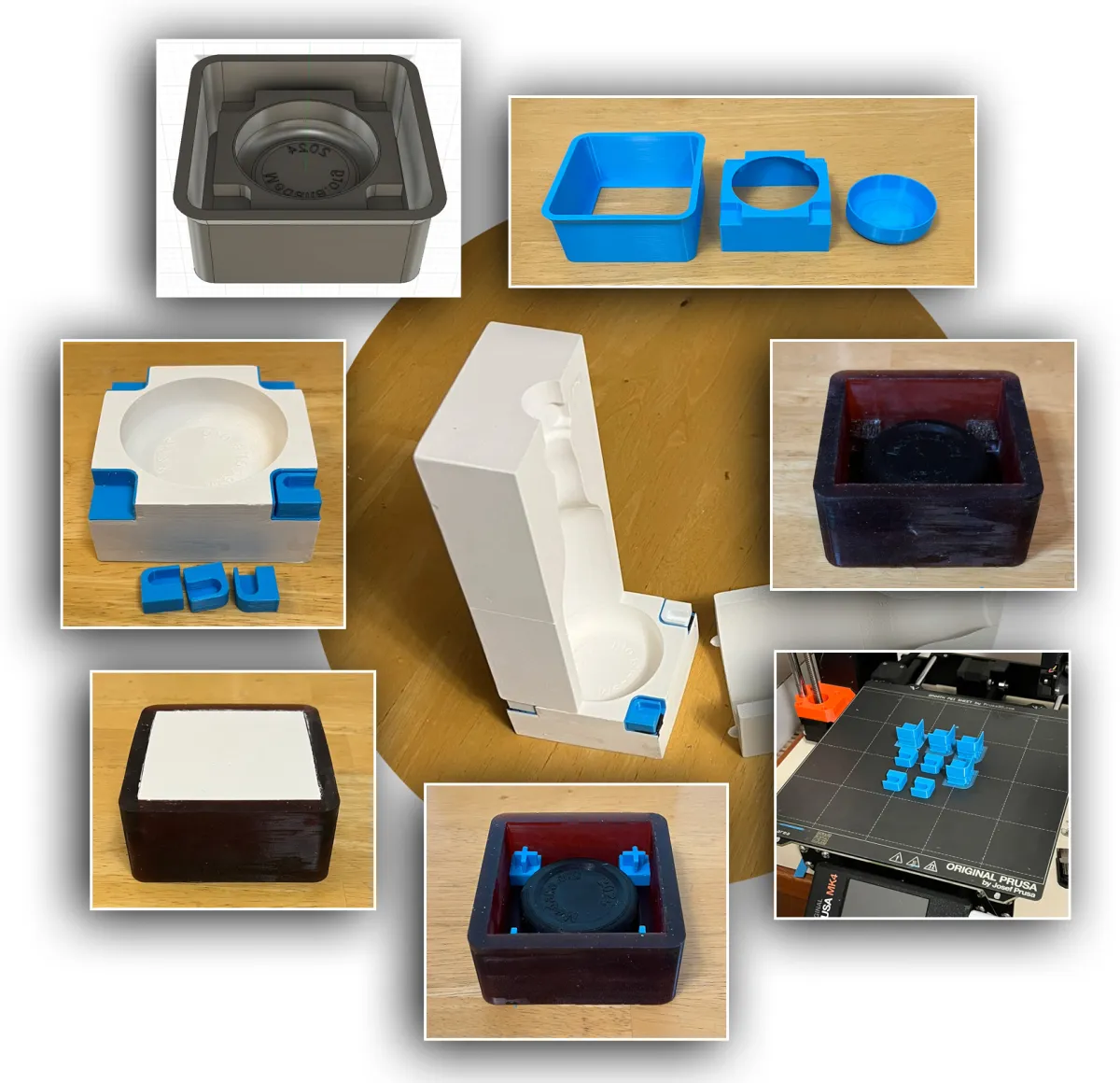 Slotted natches in a slip casting mold