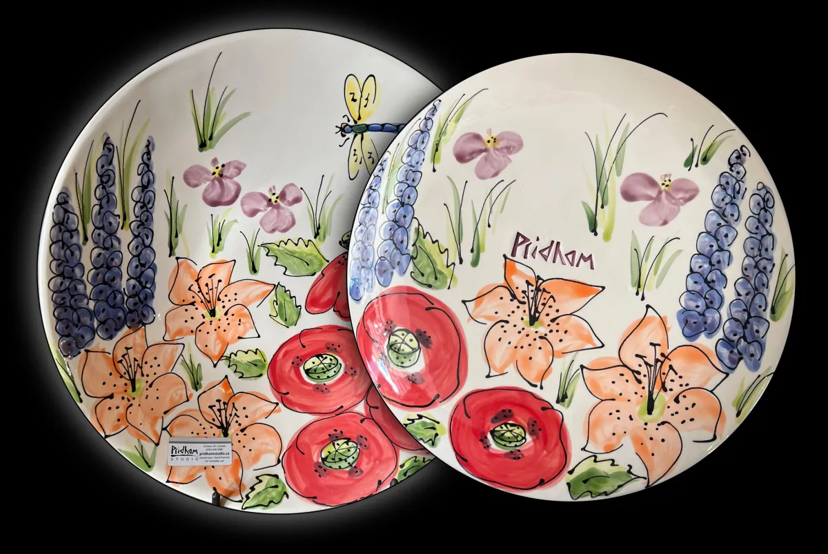 Underglaze decoration on lowfire plates