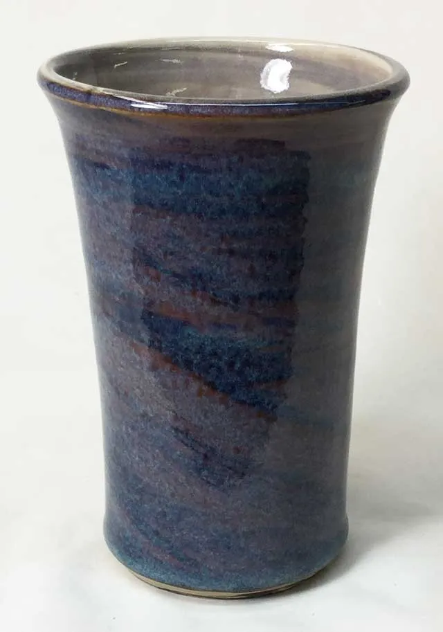 Marbled cone 6 clays with rutile blue glaze