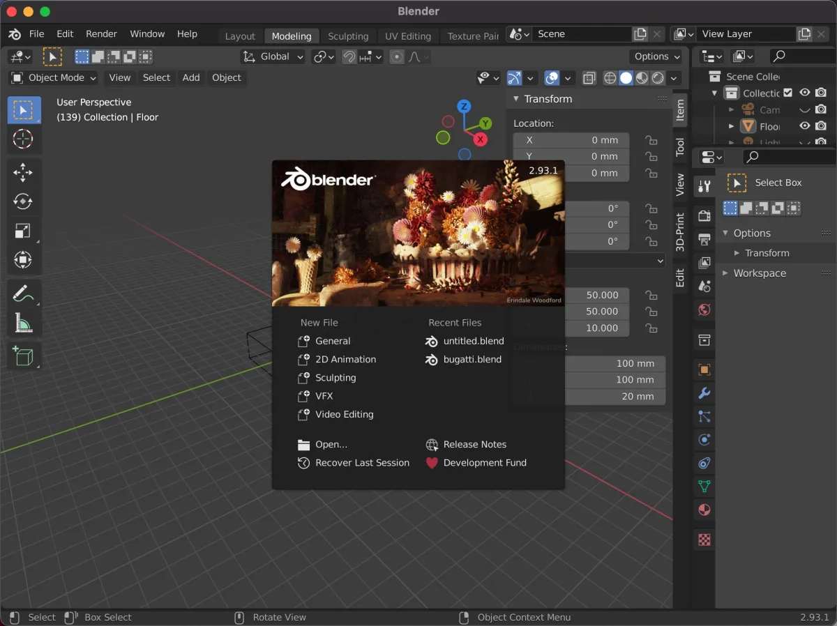 Blender, the king of 3D modelling