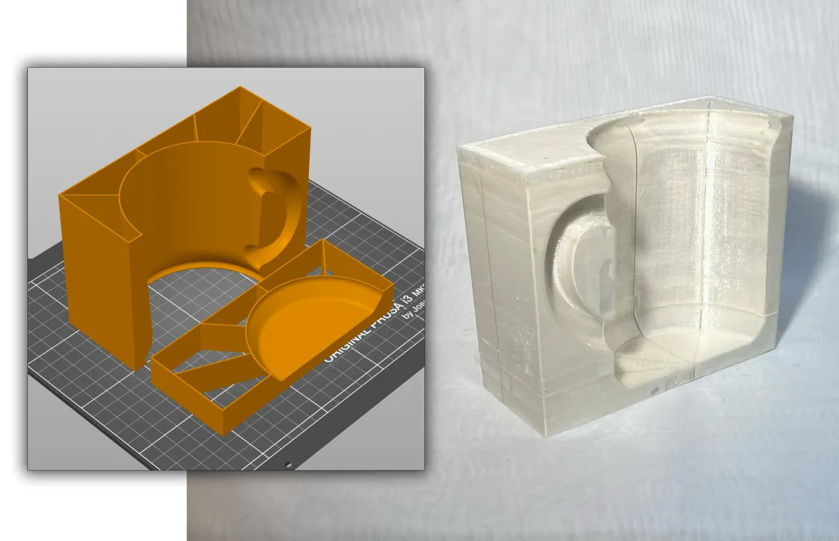 3D printed mug mold
