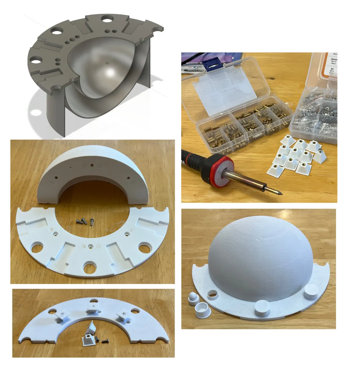Hybrid plaster/PLA master mold