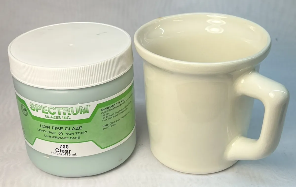 Transparent glazed mug and jar