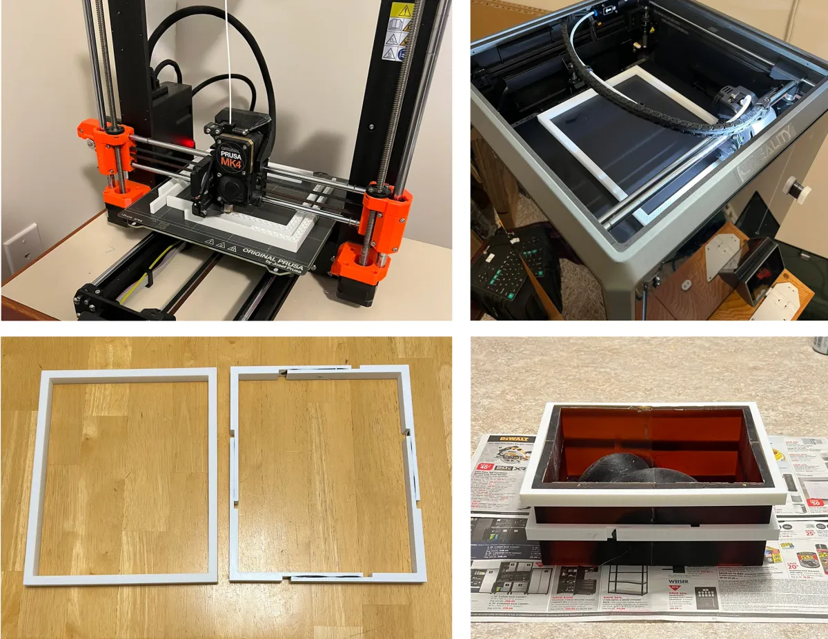 3D printing rails enables large thin-walled rubber molds
