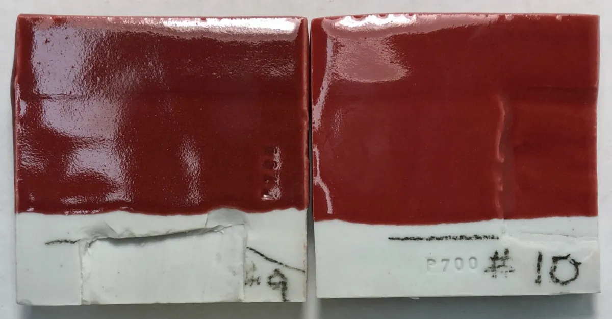 Blood red at cone 10R without copper