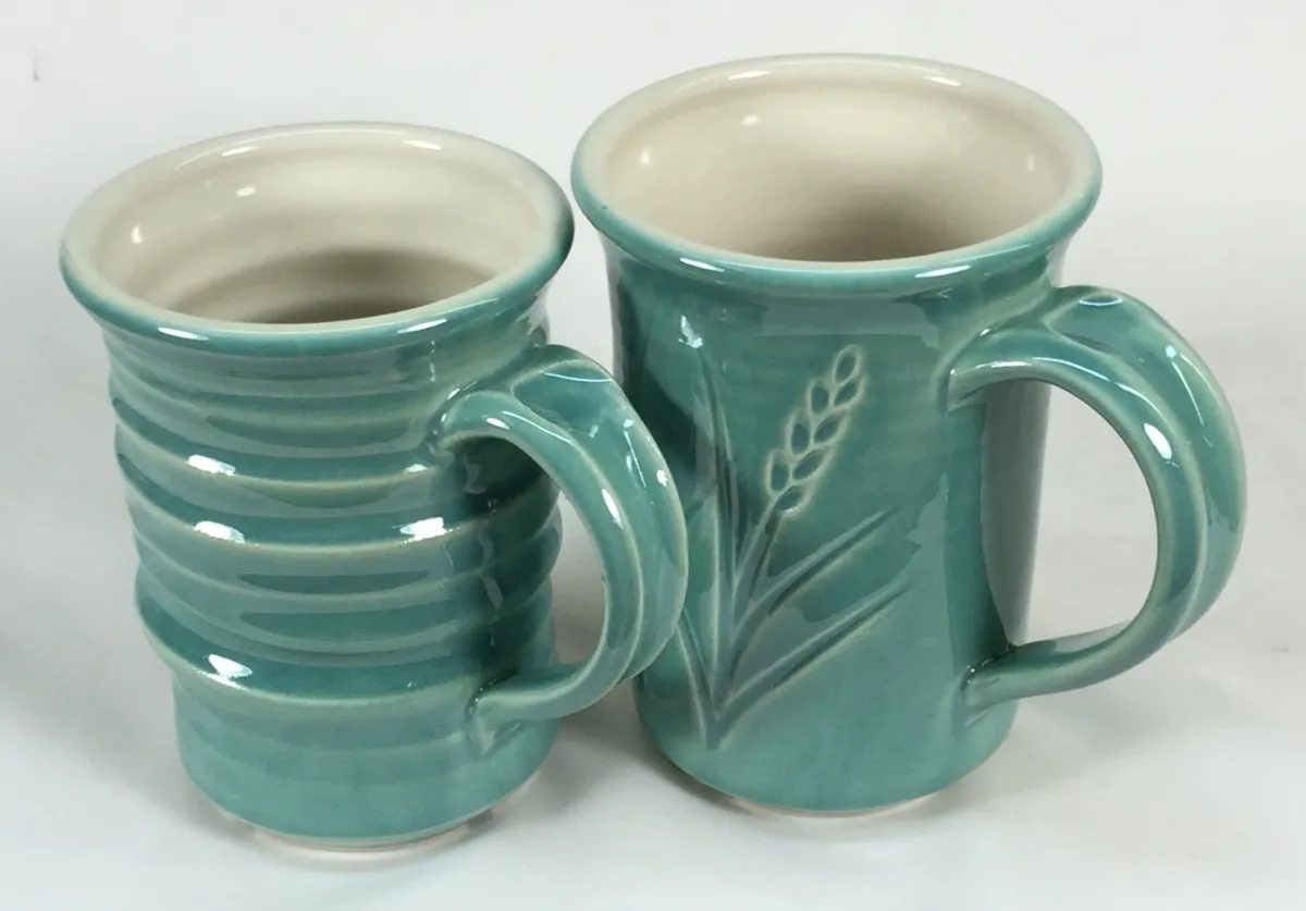 Copper green mugs