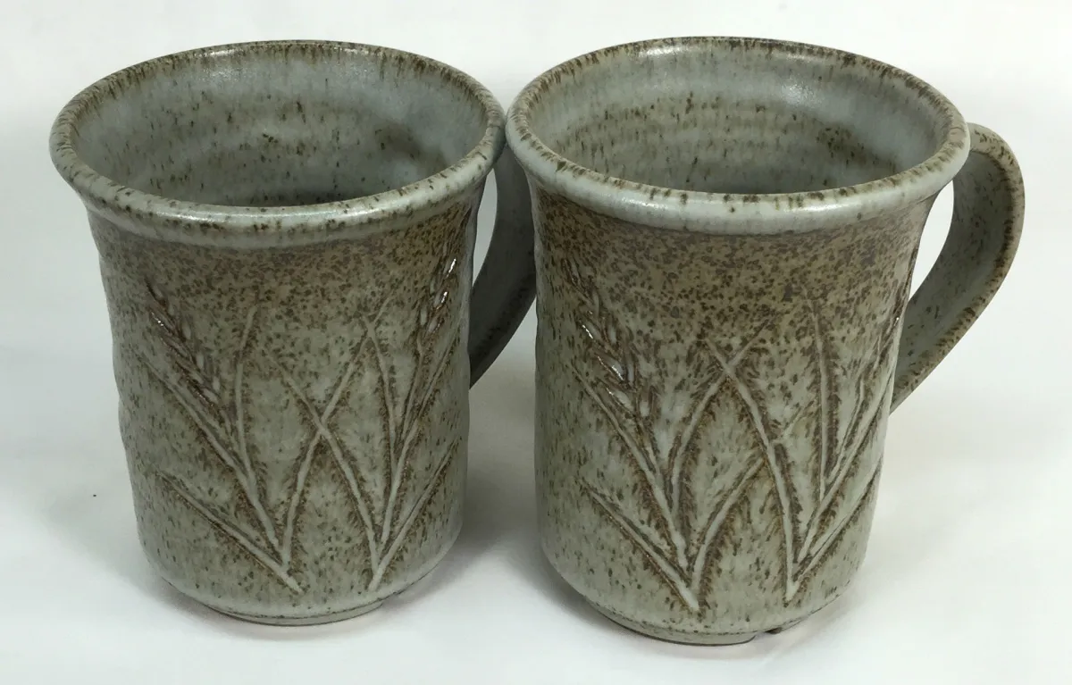 Iron speckled cone 10 reduction stoneware with dolomite glaze