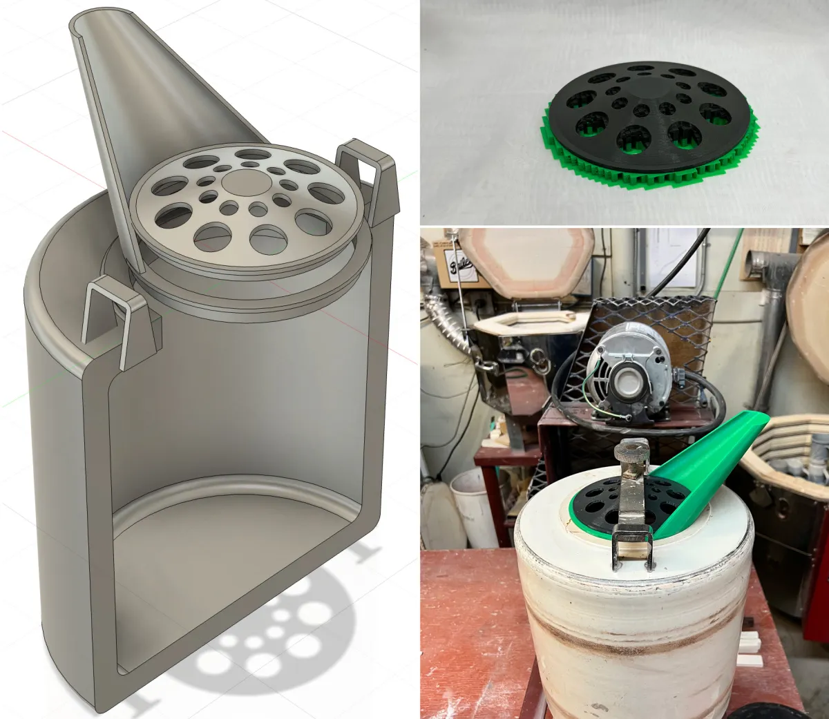 Ball mill jar with spout