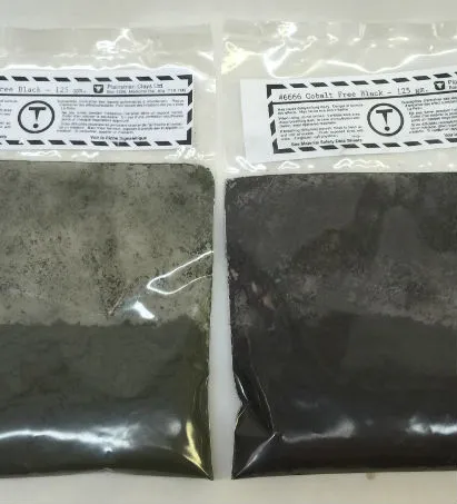 Two different shipments of a cobalt free black stain. Why different colors?