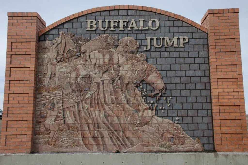Jim Marshall mural at the Heads Smashed In Buffalo Jump