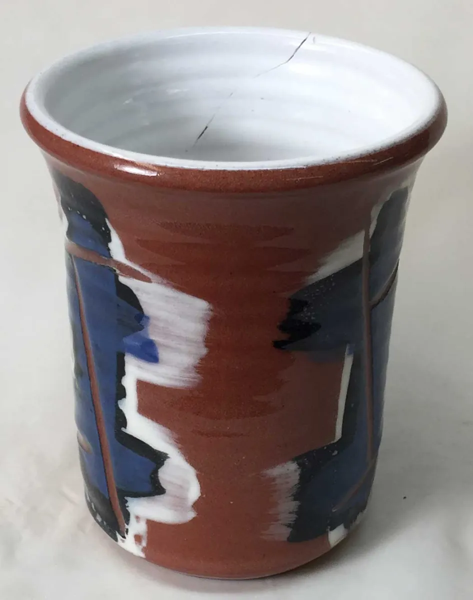My clear glaze outside. Commercial white inside. But a big problem!