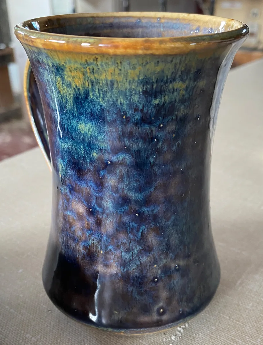 Rutile glaze has blistered