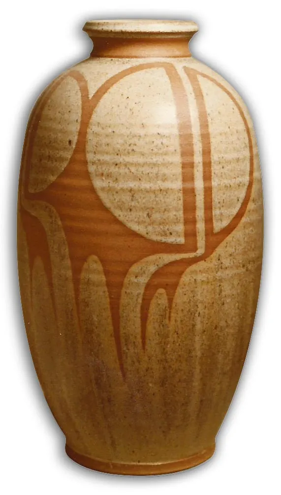 Wood ash glazed vase