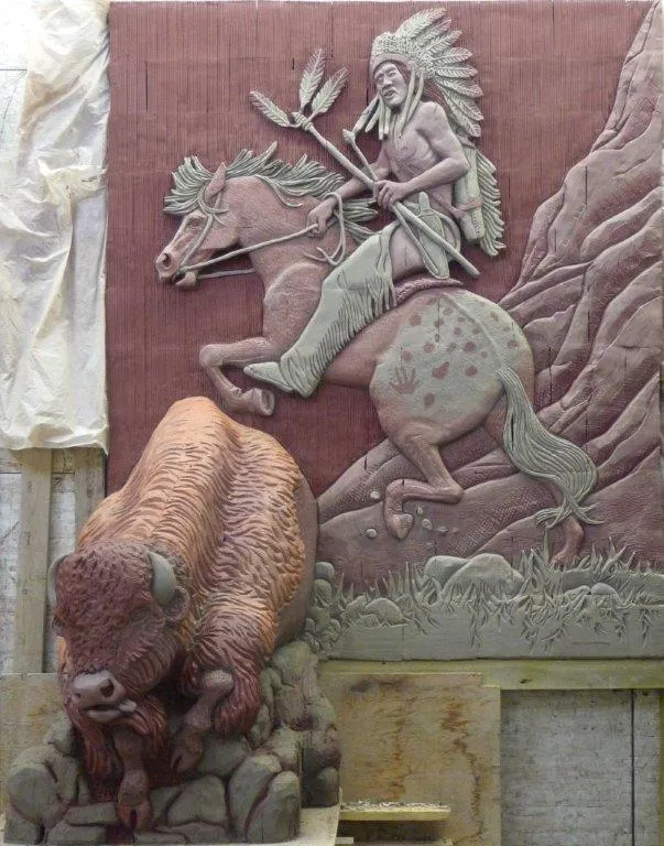 Jim Marshall mural Tapper Clay and H550 before firing
