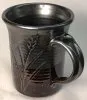 Metallic black glazed mug