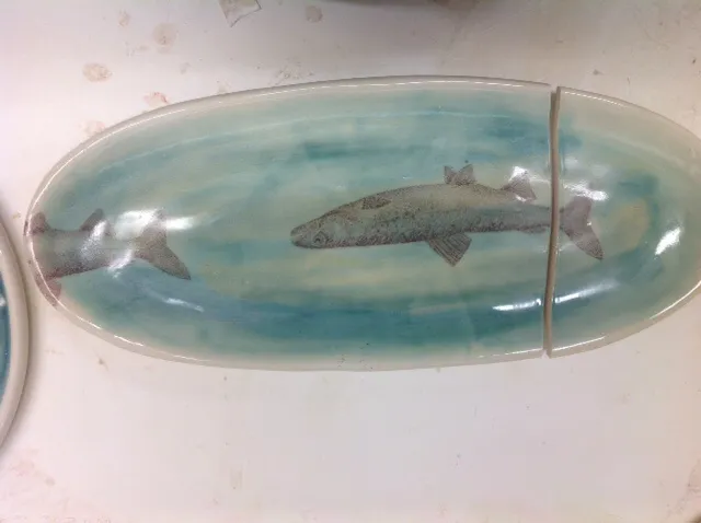 Why has this platter has cracked in half during a decal firing?