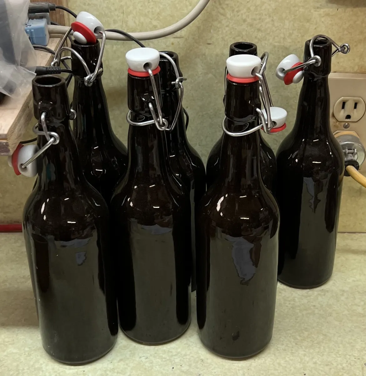 Ceramic beer bottles
