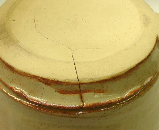 This crack likely starting during bisque