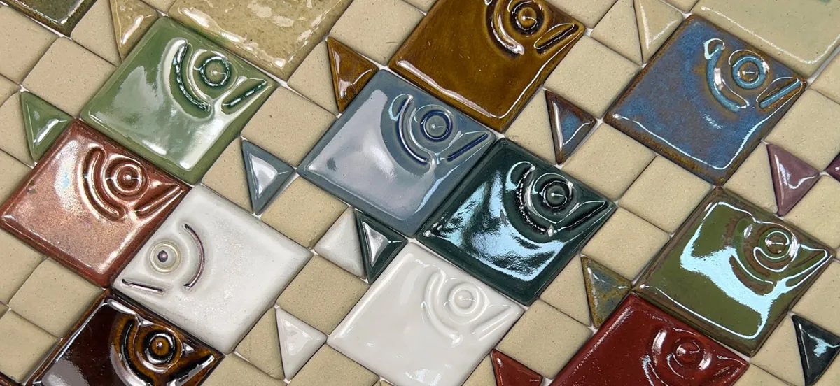 Amaco glazes on fish tiles