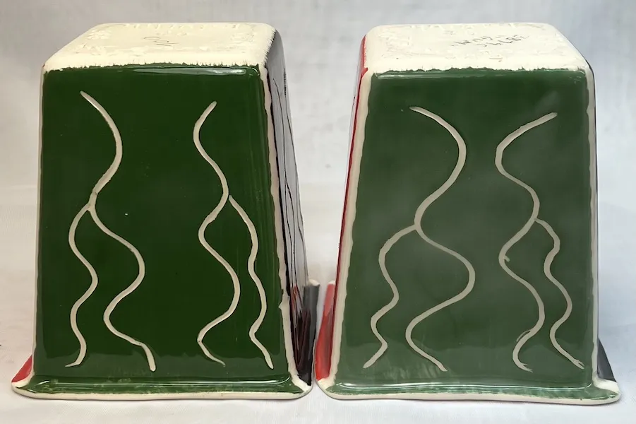 Clouding transparent glaze over underglaze