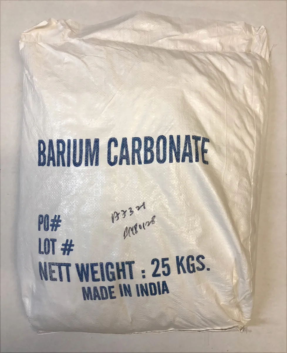 Original container of Barium Carbonate