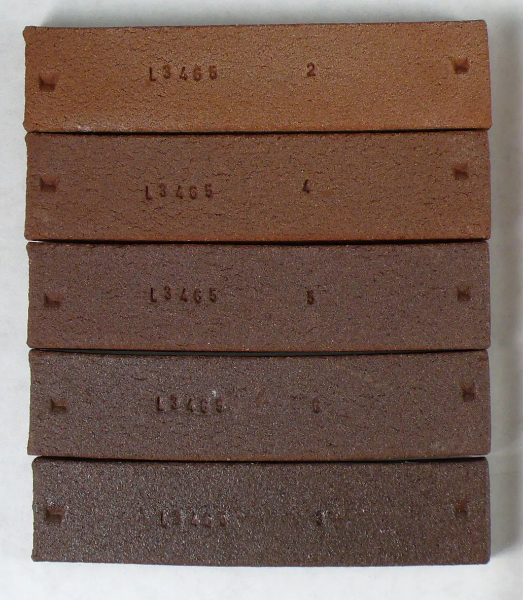 Test bars of a Mexico terra cotta