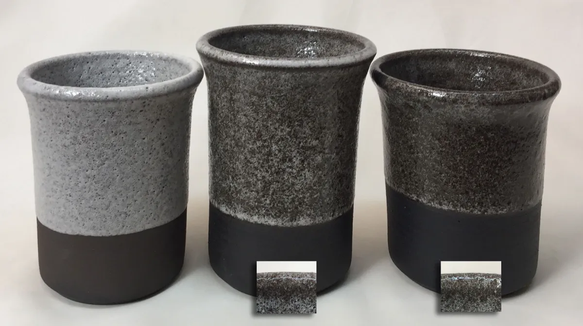 Bubble city with Seattle Midnight body and G3806C glaze at cone 01, 4 and 5