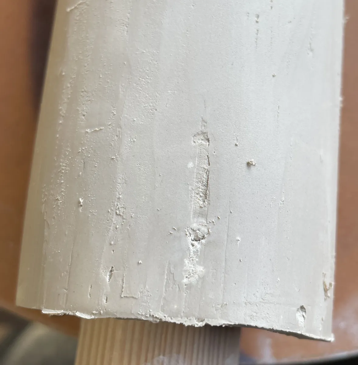 Hard chunks in pugged clay