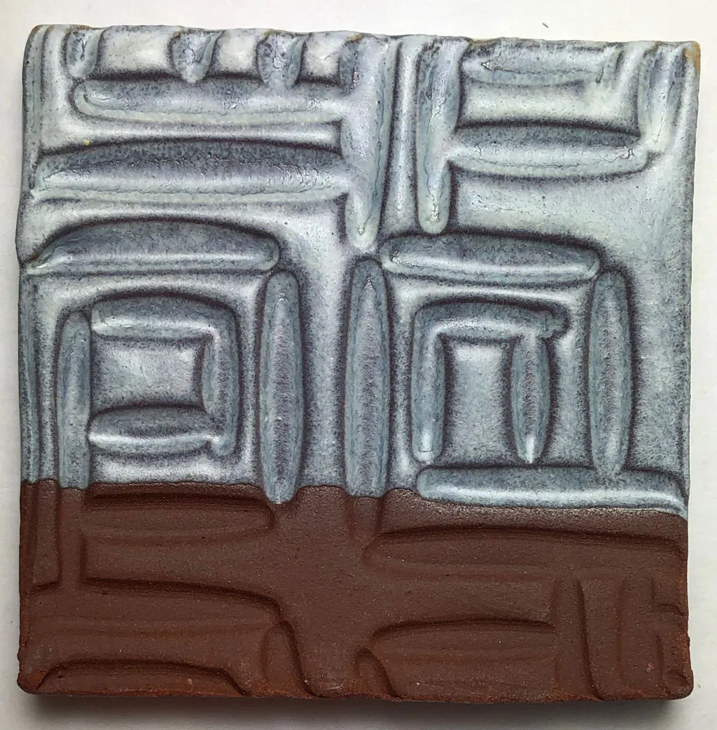 Titainium glaze sample tile