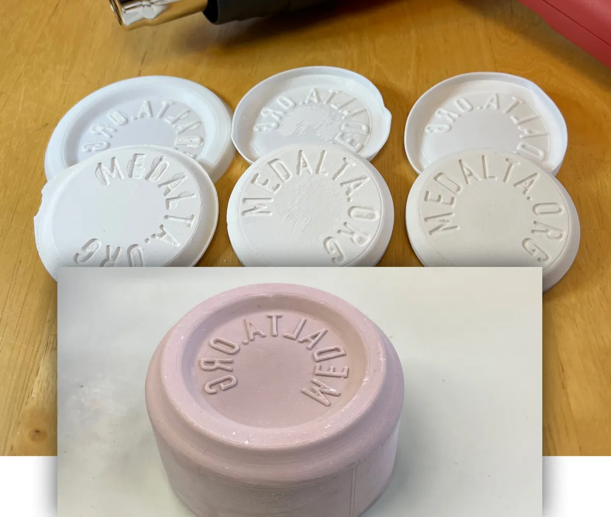 3D printed embossed logo mold
