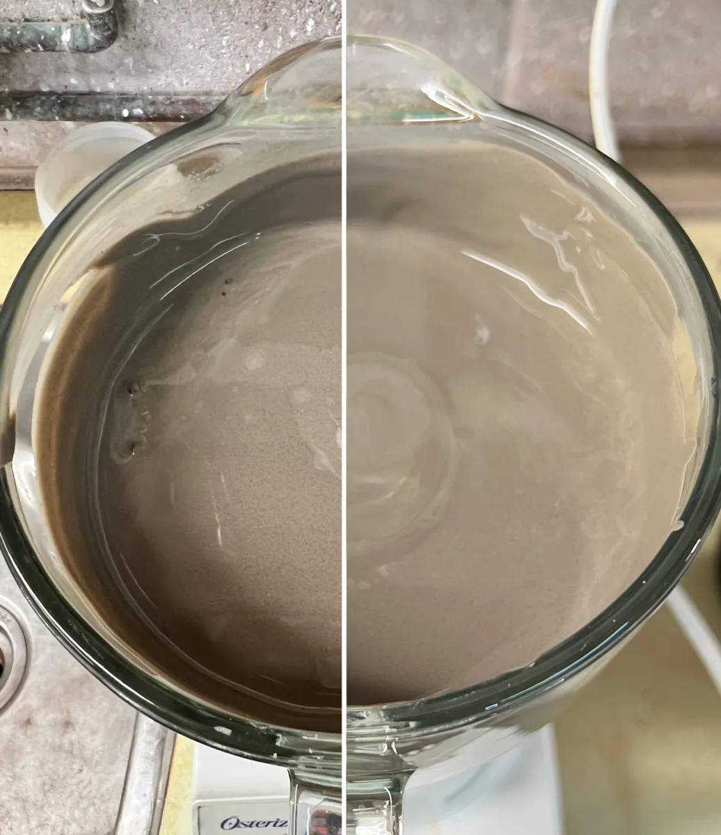 Freshly mixed clay slurry