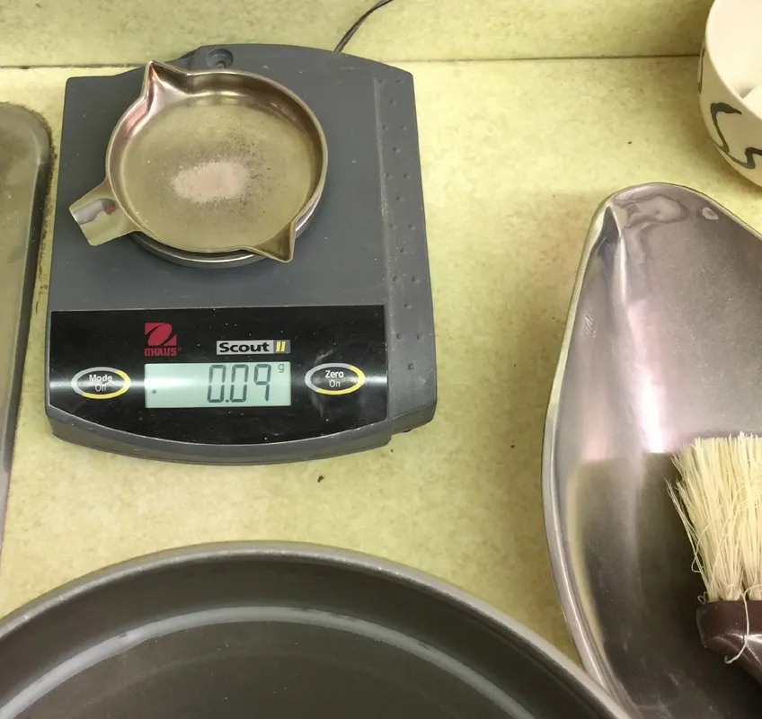 Weighing oversize material from a test sieve