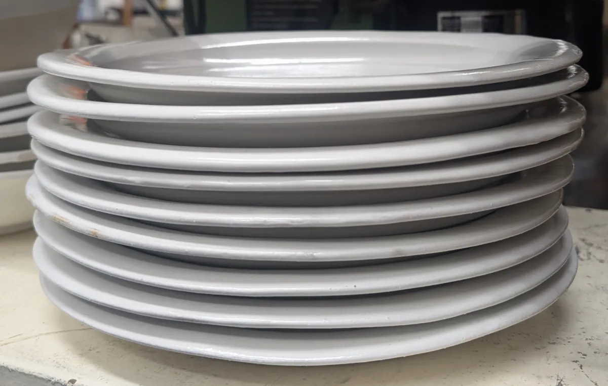 Plates have warped in the firing