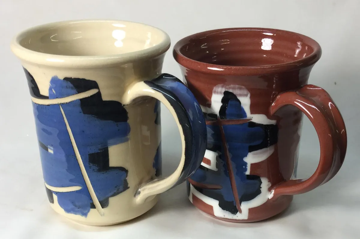 Earthenware mugs