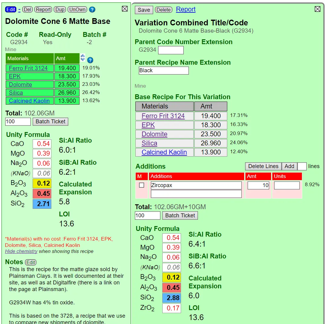 Example of batch recipe with additions