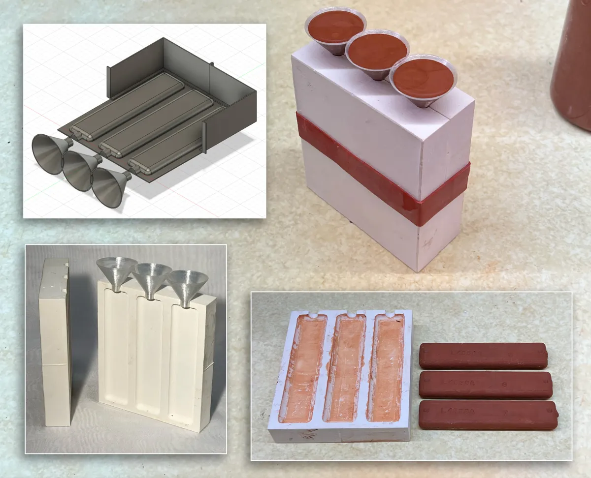 SHAB mold for casting clays