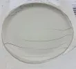 A leather hard plate cracked in the plastic mold