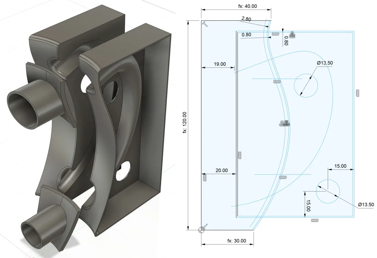 Mug handle 3D printed mold
