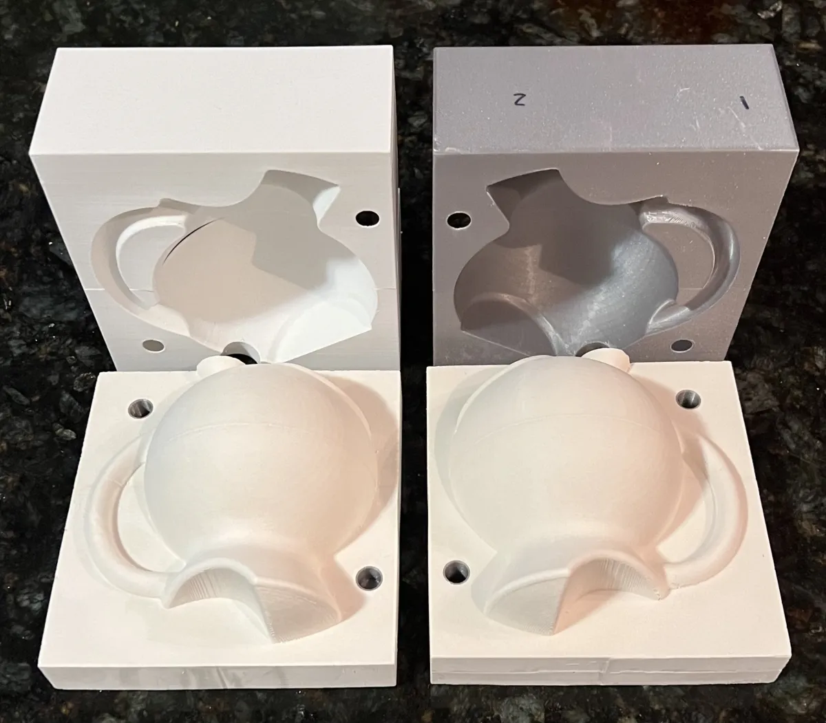 3D printed PLA mold to plaster case mold