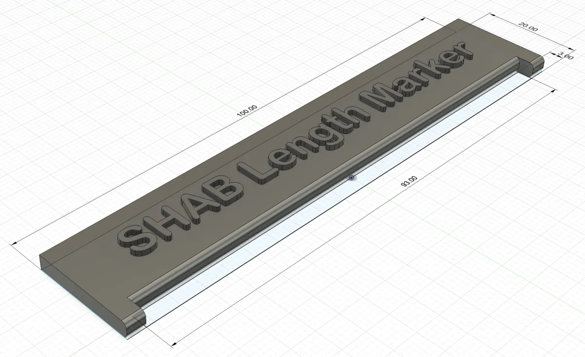 SHAB test bar length marker